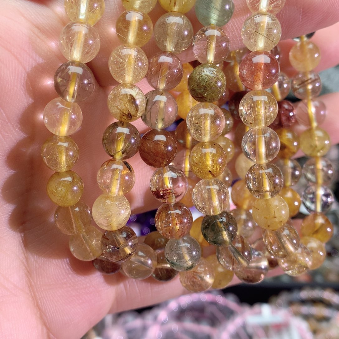 水晶手链未镶嵌彩发晶8