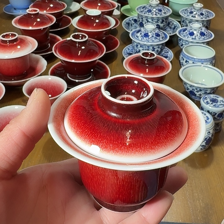 陶瓷景德镇高温陶瓷盖碗