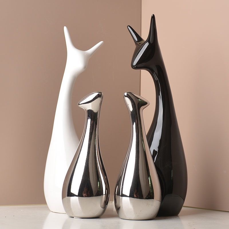 摆件家居饰品北欧创意客厅电视柜陶瓷简约室内桌面酒柜装饰品摆件