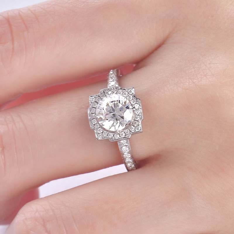 Diamondsea/钻石海洋18K金豪华镶嵌戒指托空托（个性定制）