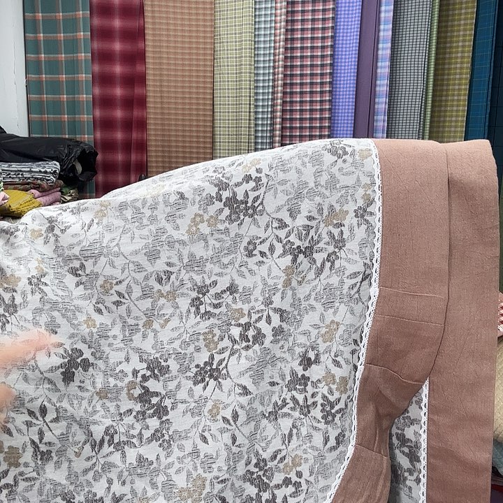 棉2.5米×2.4米圆角花边床单