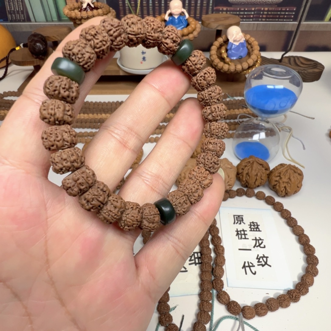 未***@金刚菩提手串平细小金刚单圈带佩珠