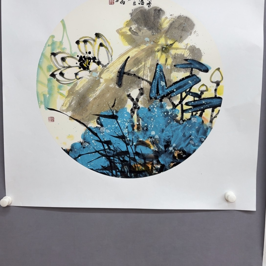 国画艺术家真人手绘
