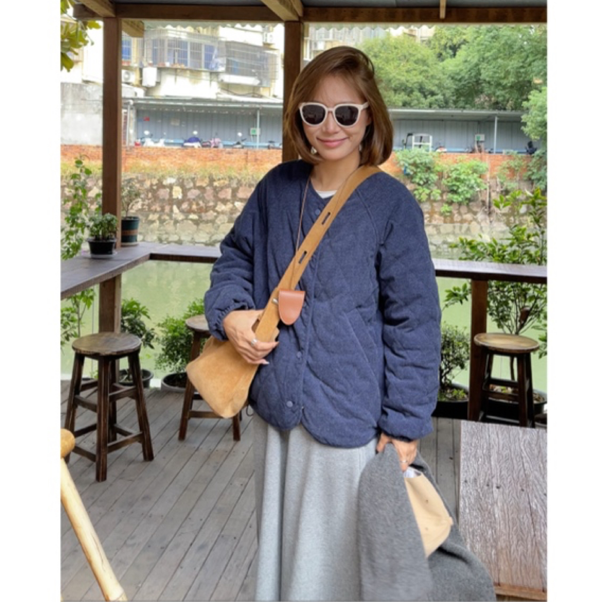 JOJO 秋冬私服力荐绗线薄棉袄谁穿谁美！菱格棉衣棉服女外套