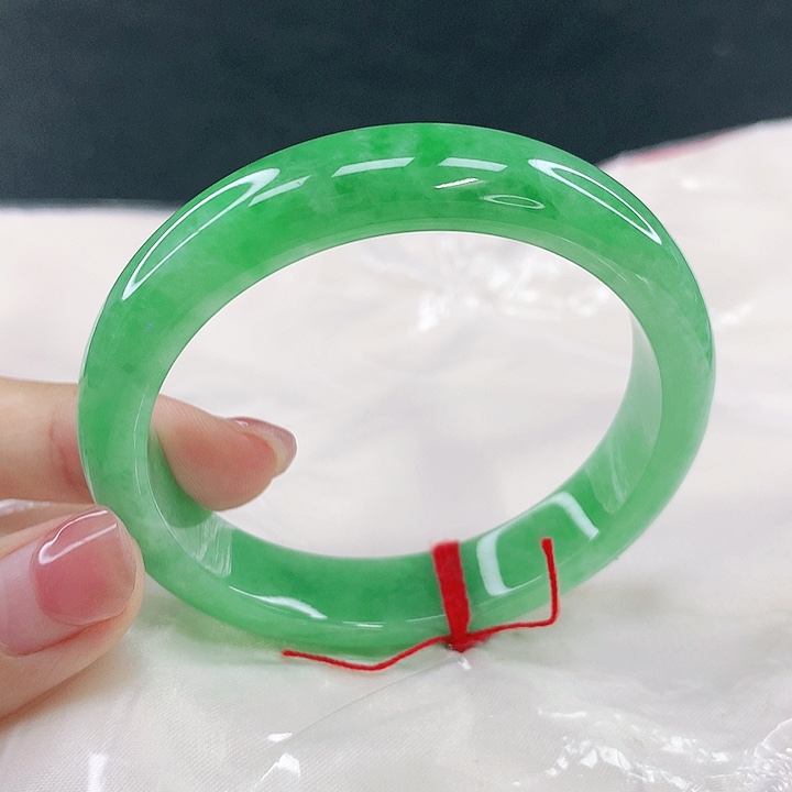 翡翠未镶嵌手镯圈52，14023