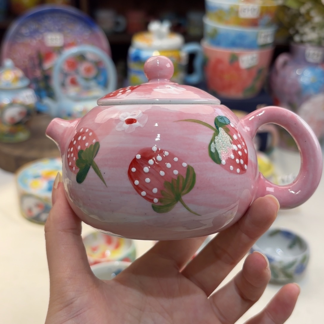 景德镇手绘高温釉下彩陶瓷茶具
