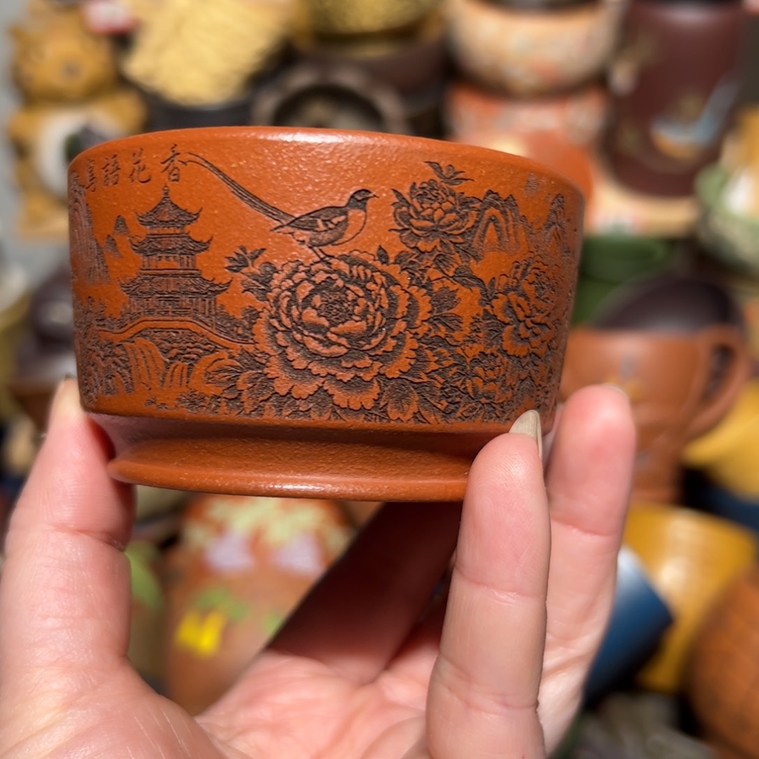 紫砂茶杯宜兴紫砂主人杯