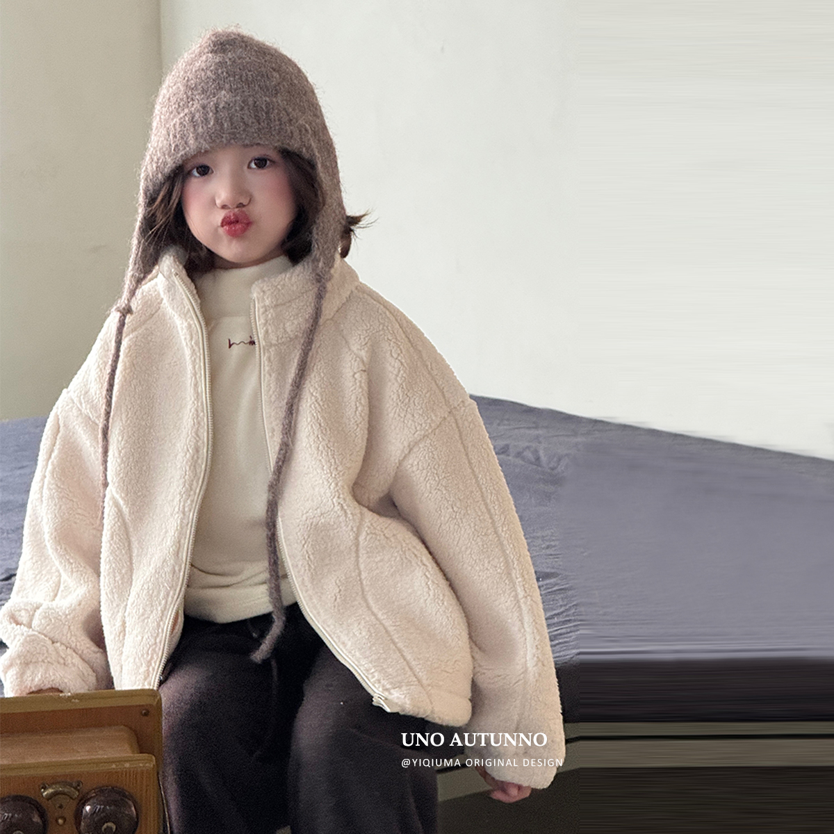 现货「UNO AUTUNNO」【暖行】葵花绒女冬季加绒加厚保暖外套GD2627