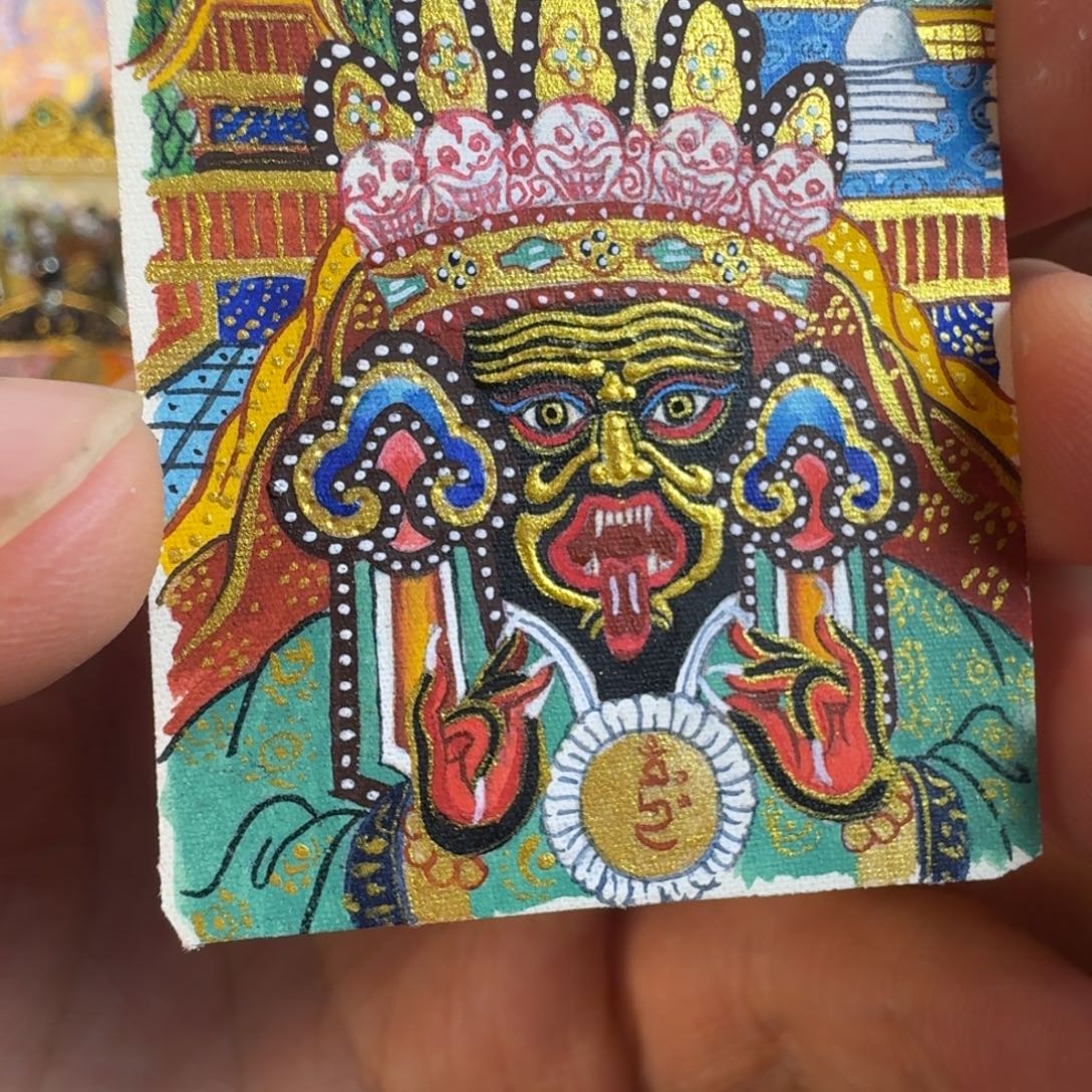 吊坠纯手绘扎基拉姆唐卡画心