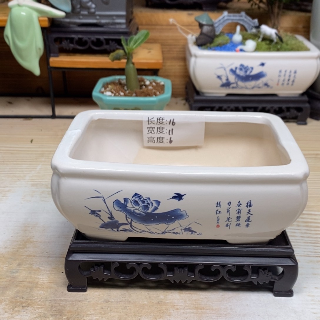 紫砂陶瓷艺术花盆陶瓷
