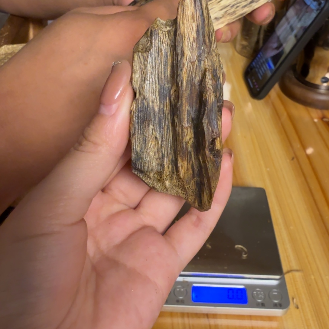 沉香白奇虫漏淳化老料16克