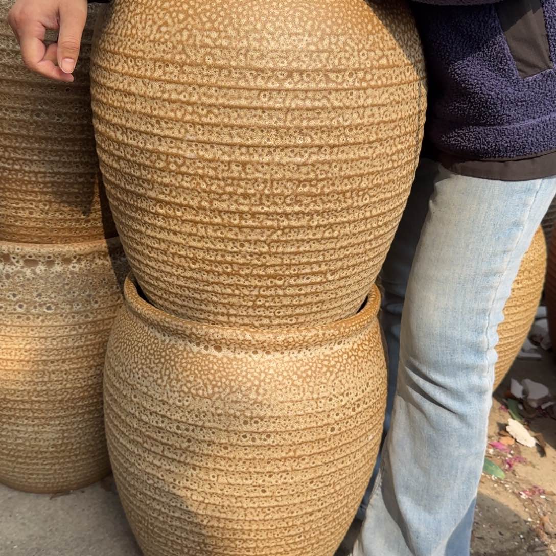 紫砂花盆口35高50宜兴紫砂瑕疵粗糙口失圆