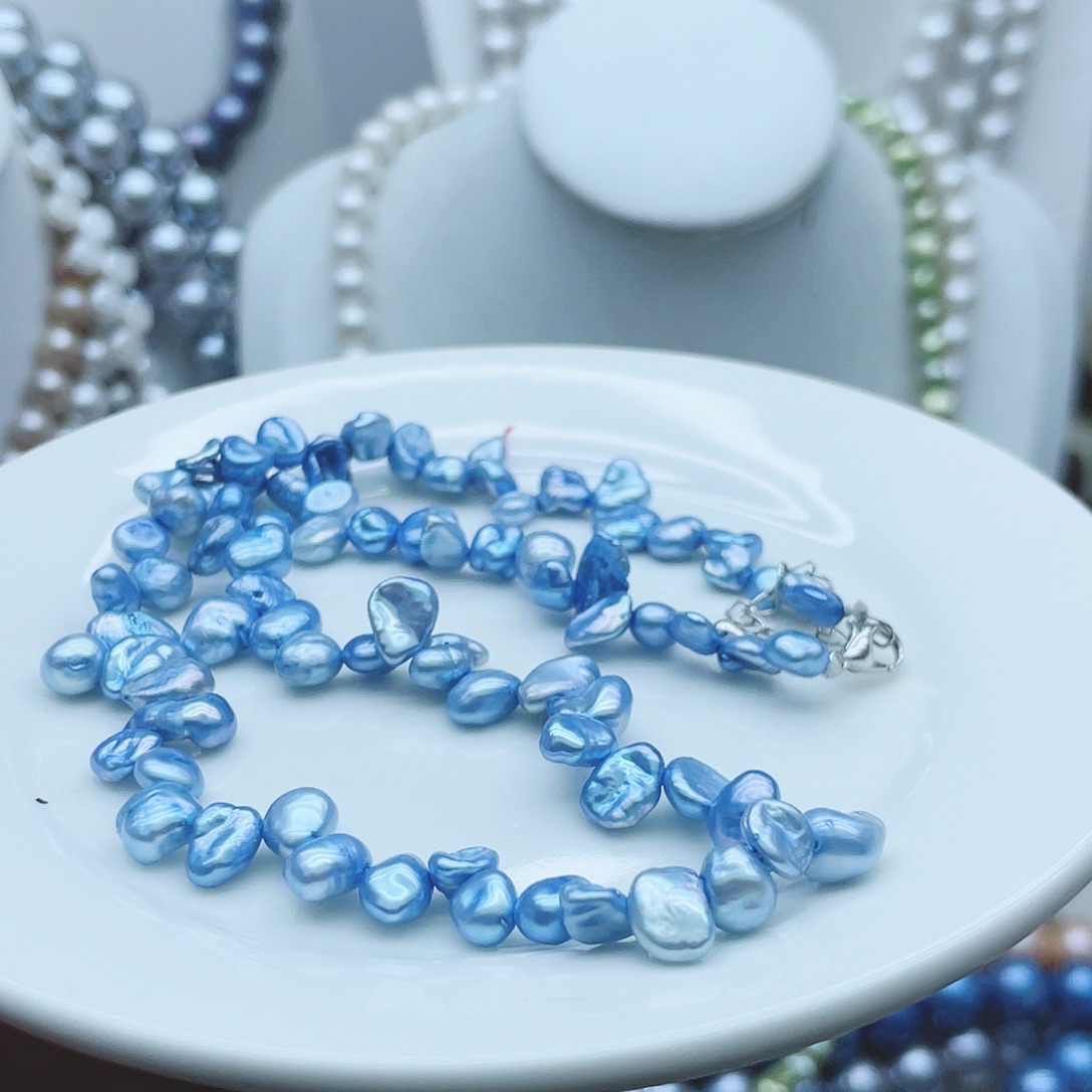 淡水珍珠颈饰钛钢