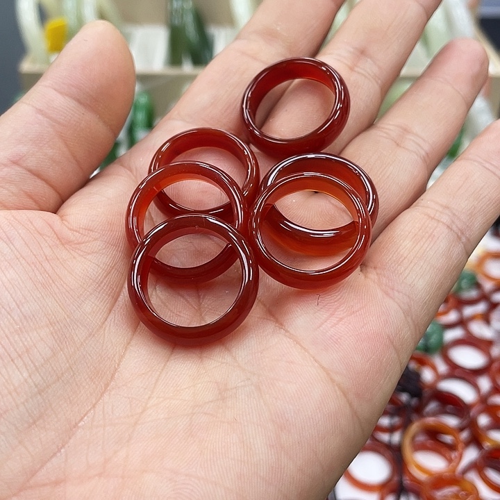 玛瑙/玉髓戒指未镶嵌