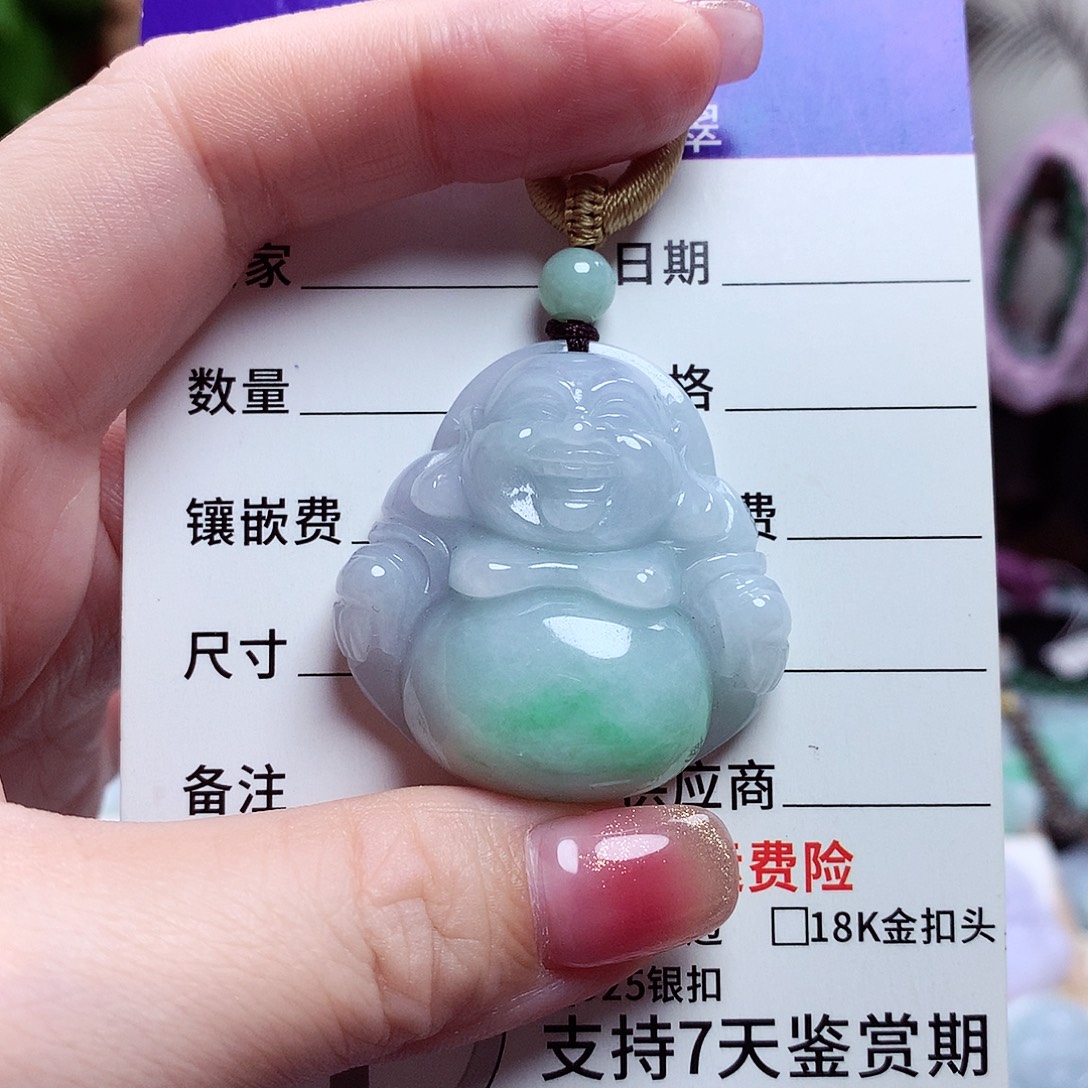 颈饰未镶嵌翡翠佛公09