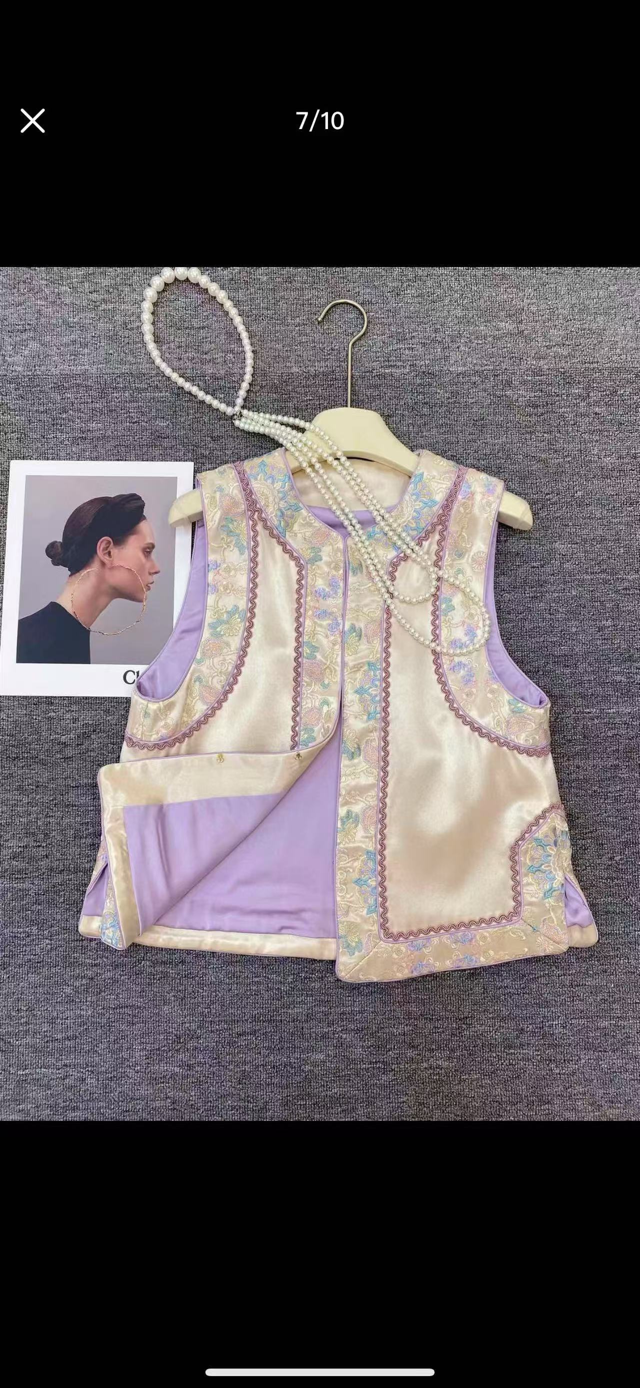 轻奢刺绣复古时尚气质上衣唐装民族风马甲