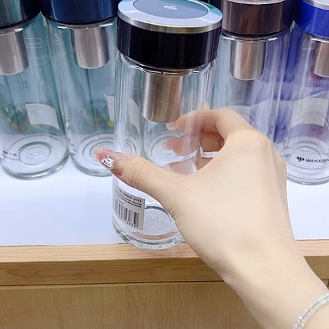 万象品牌玻璃U193，黑色380毫升单层