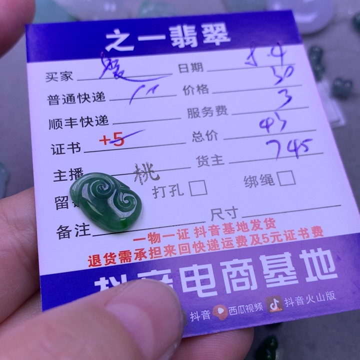 翡翠未镶嵌颈饰?*