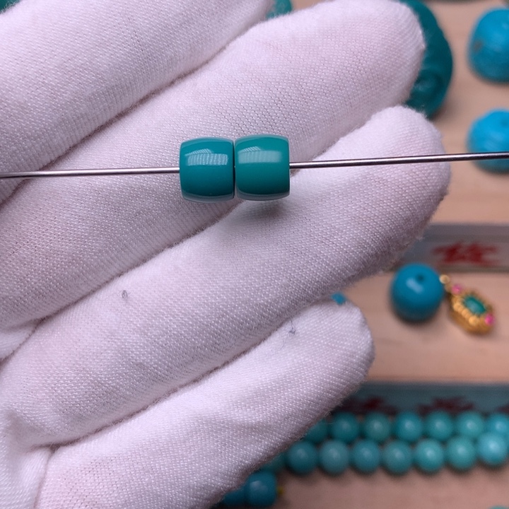 绿松石直切7.8未镶嵌