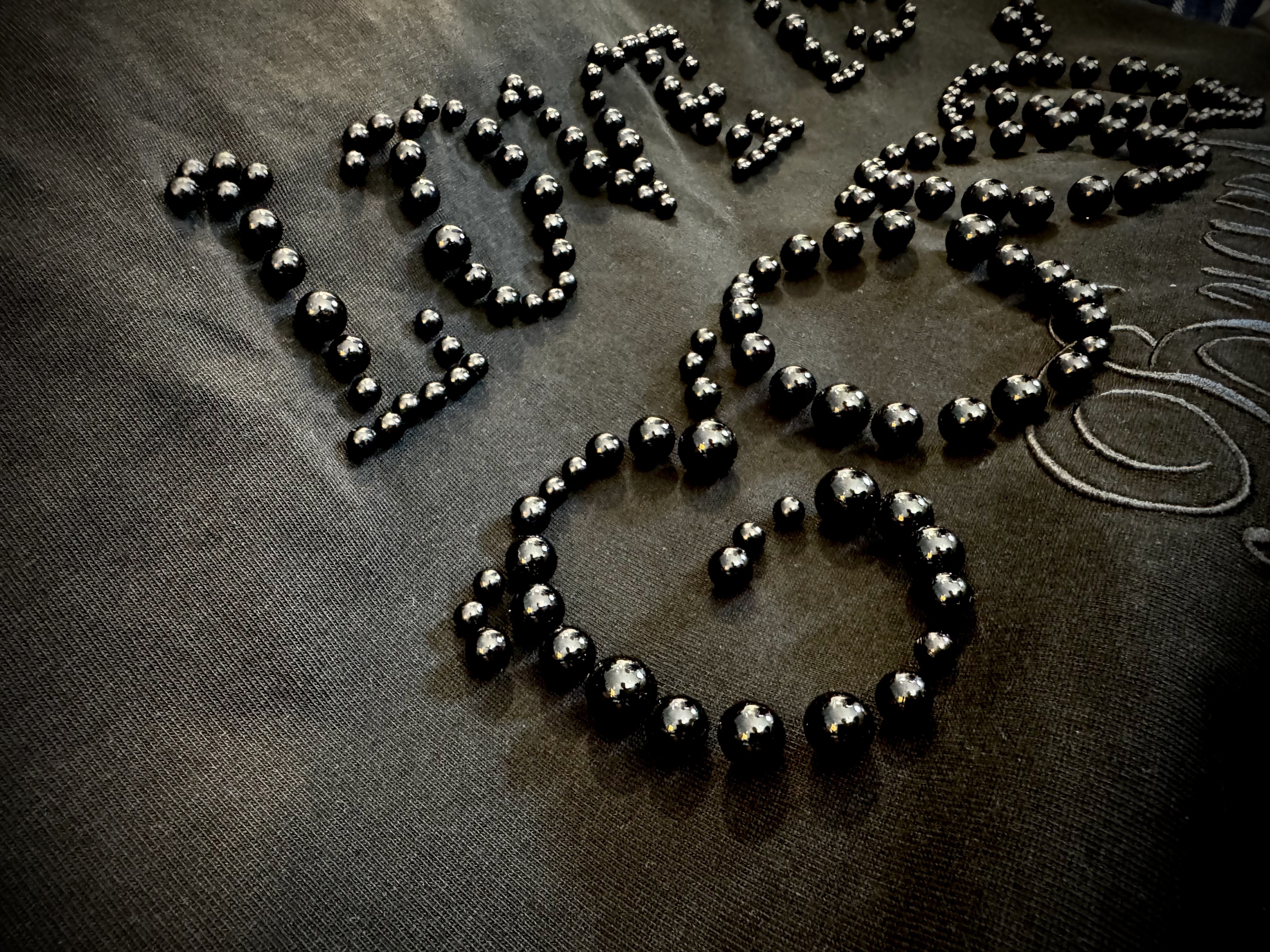 钱老板【黑武士经典珍珠】G00d体恤320克棉重磅钉珠工艺男女同款