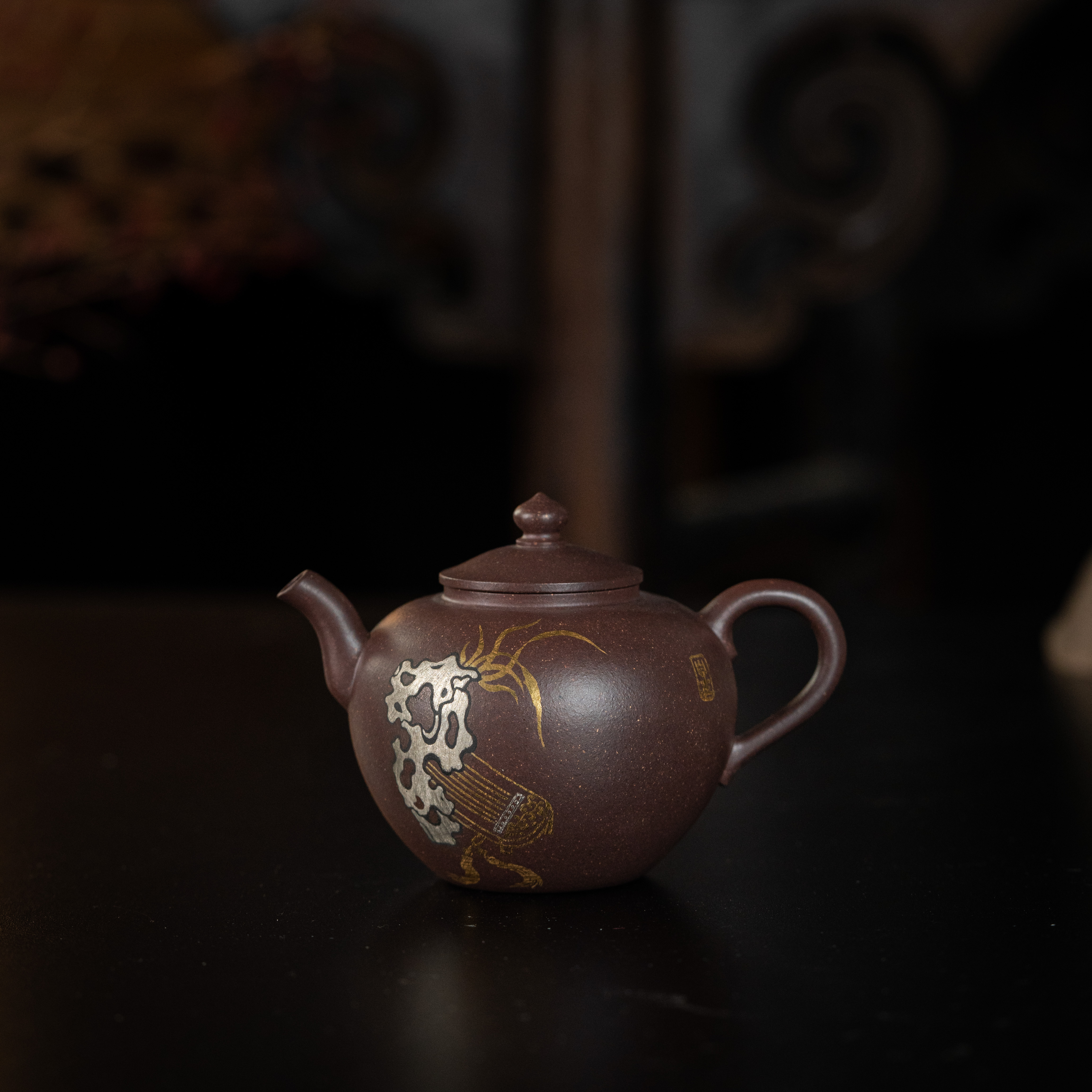 蕴金尊古 陈洁制 表层老紫泥 160cc 家用紫砂茶壶