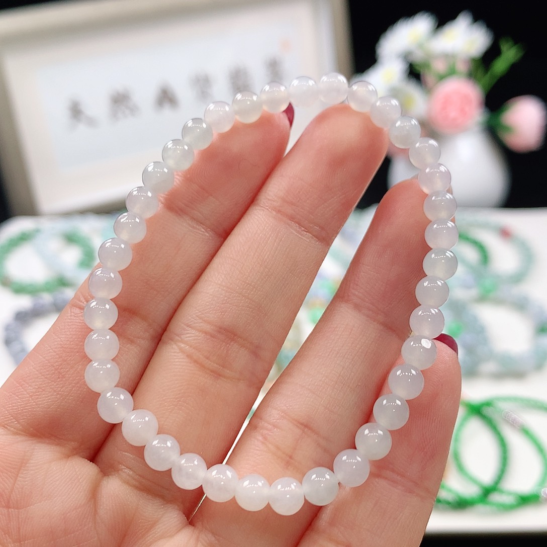 翡翠未镶嵌手链4.9mm