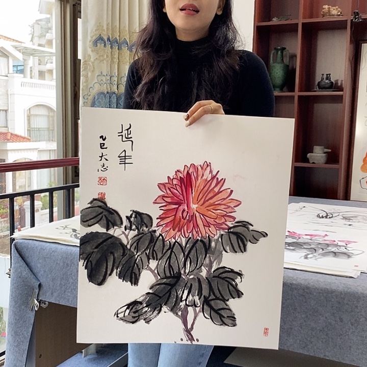 国画纯手绘国画写意作品45*50