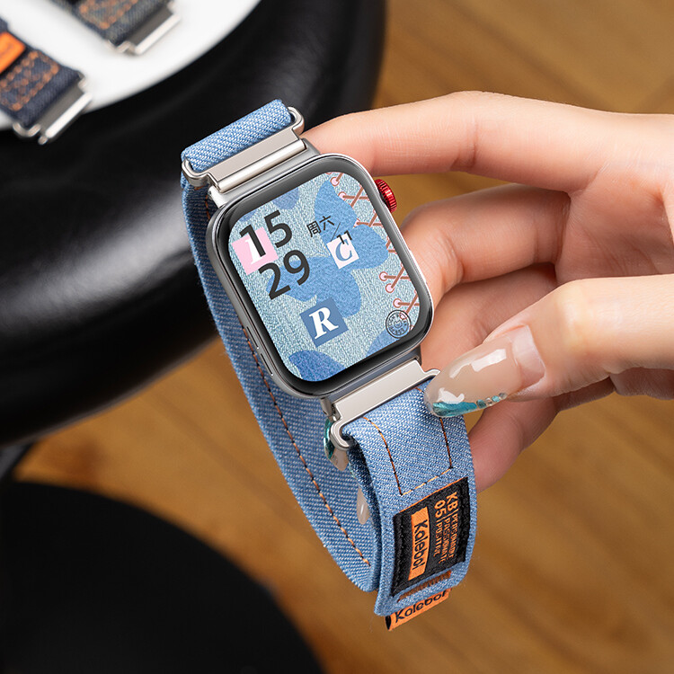 适用华为FIT3表带手表watchfit2牛仔替换带智能新款watch一二三代