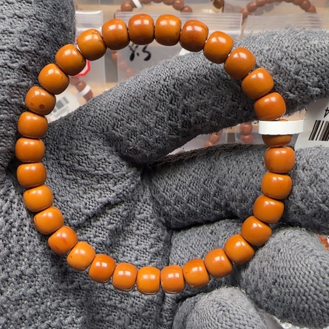 橄榄核吊坠老挝7,3mm老型单圈