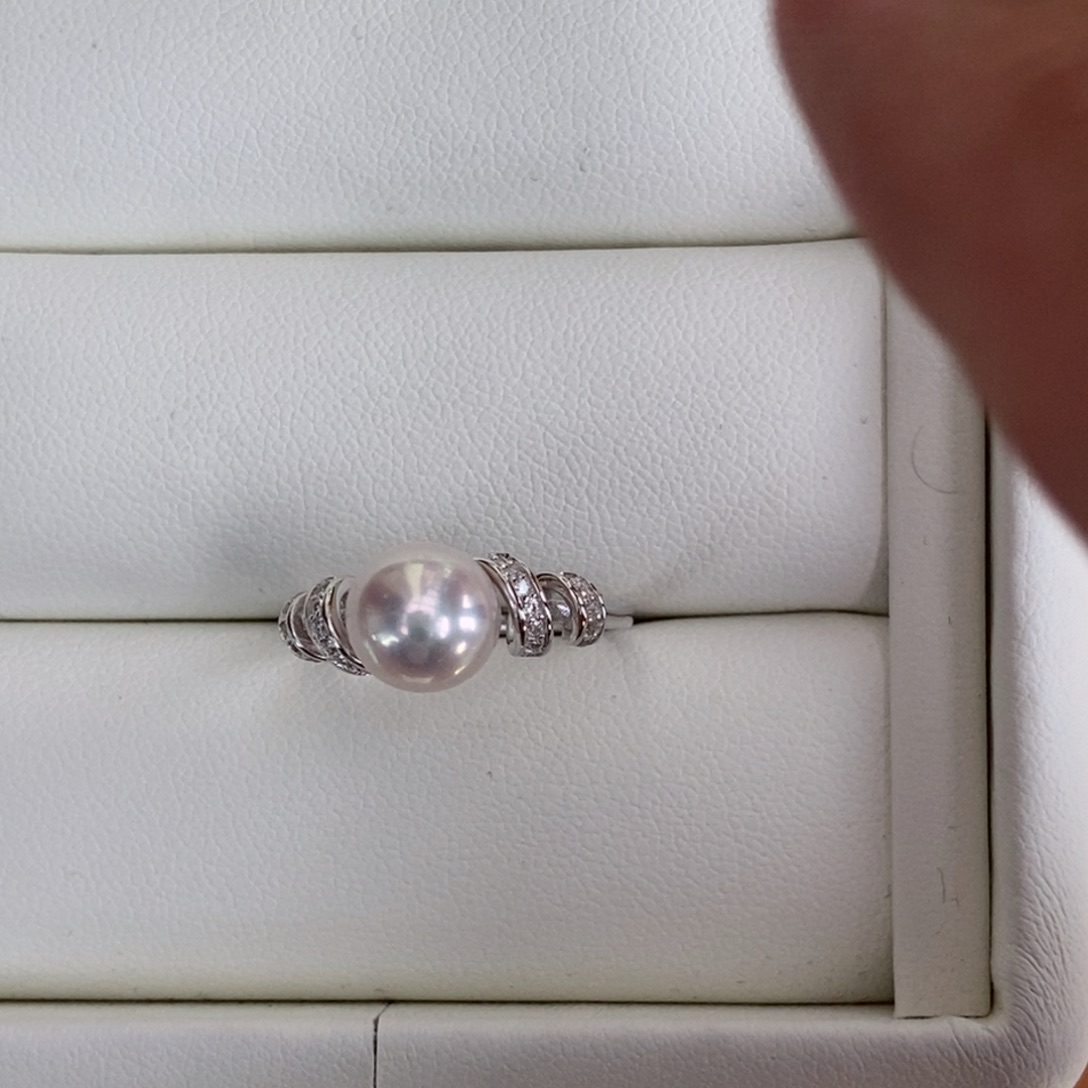 60拍两份银S925镶嵌淡水珍珠7.5-8