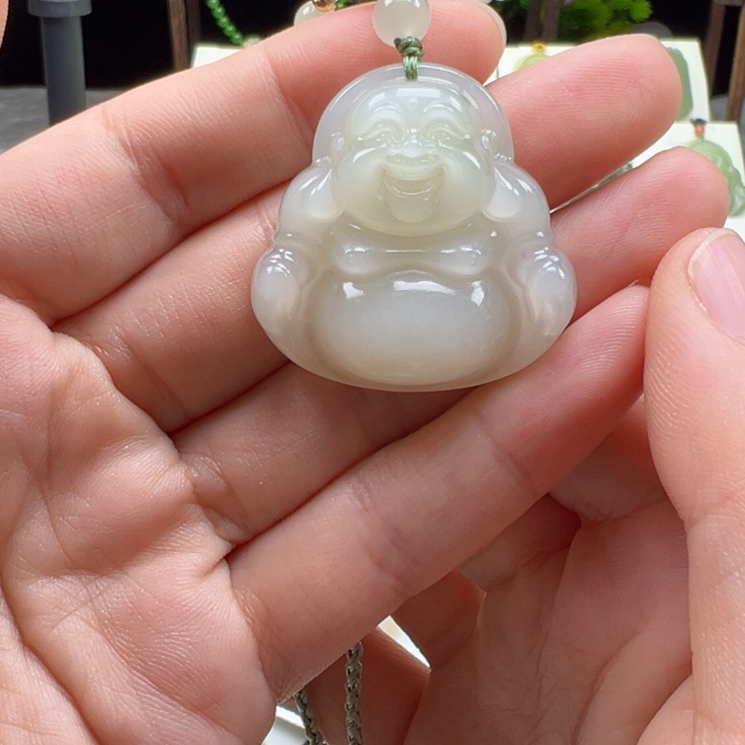 和田玉未镶嵌颈饰-****?