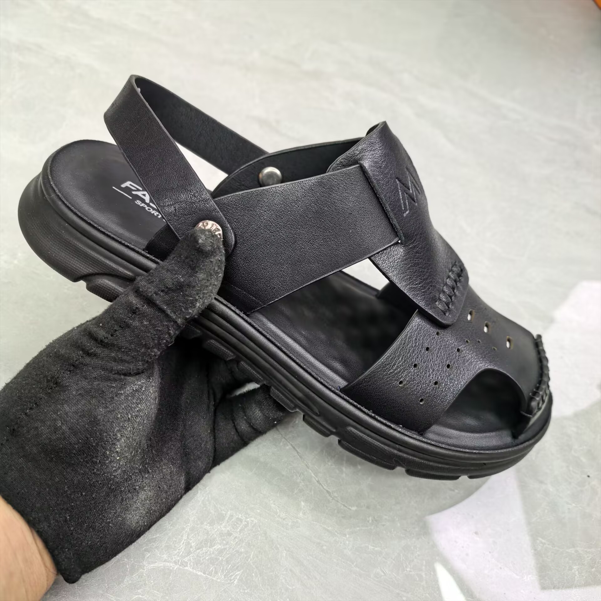 男士凉鞋沙滩鞋男n009（牛皮）