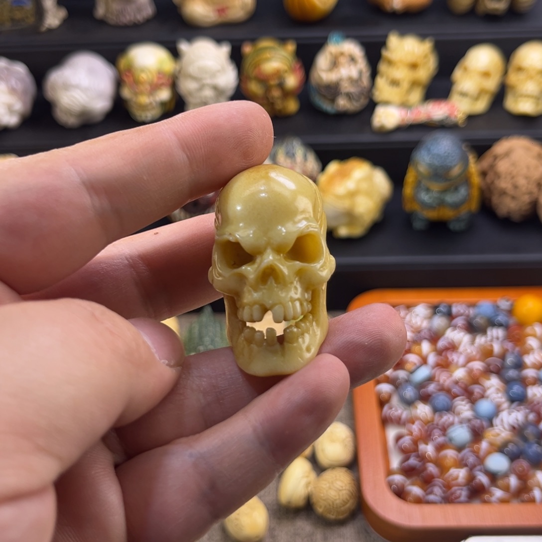 c***y香榧木鹿角骷髅对孔2.6