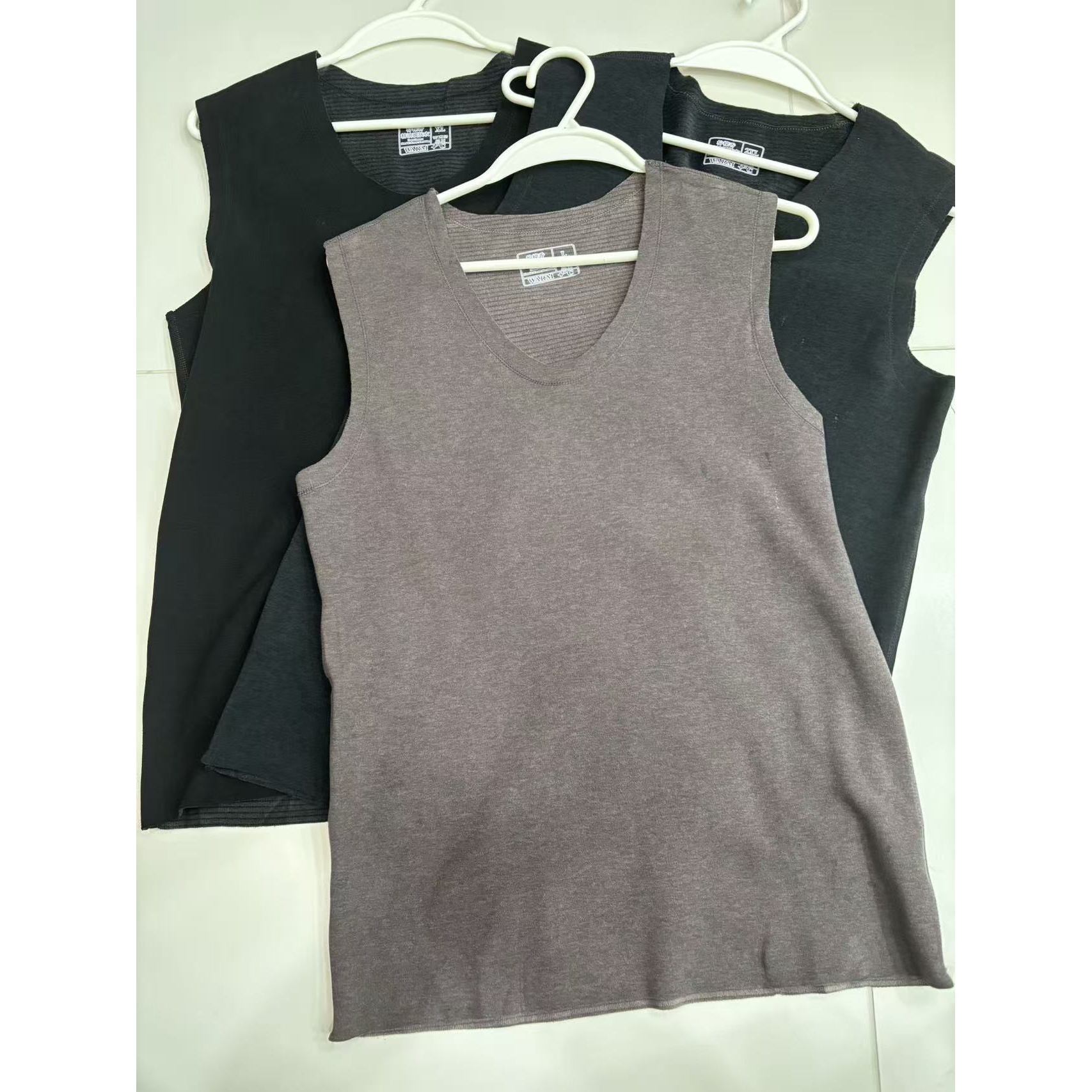 9812秋冬柠檬香精油暖肤衣男士V领打底衣贴身上衣内穿背心