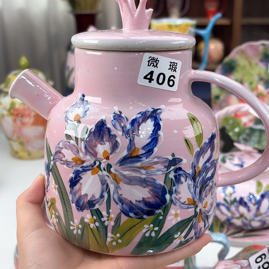 景德镇手绘高温釉下彩陶瓷茶具