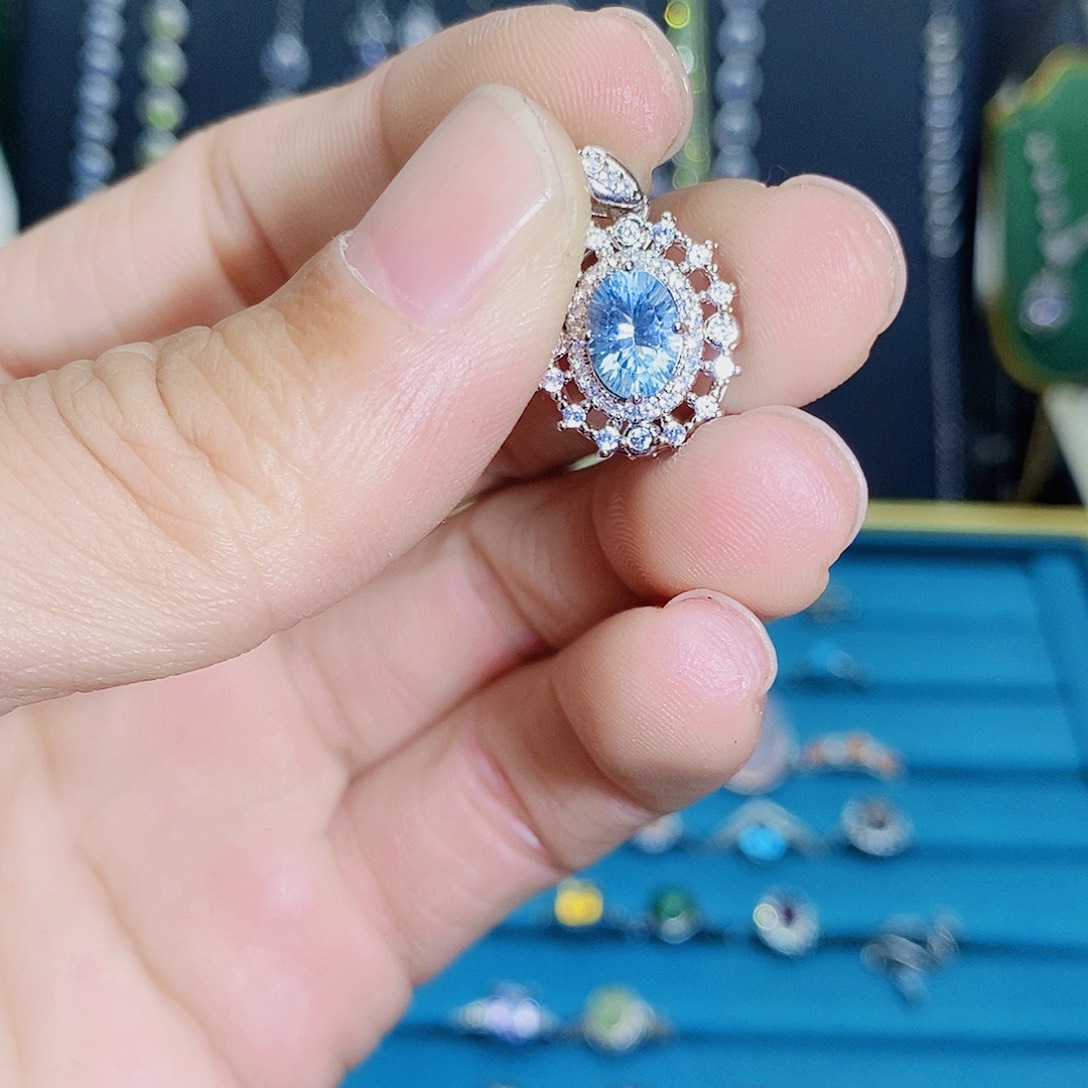 紫晶珠宝半成品银S925镶嵌