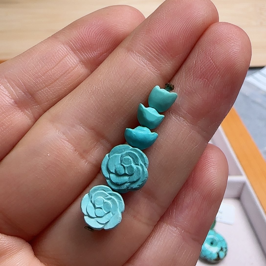 绿松石珠宝半成品未镶嵌