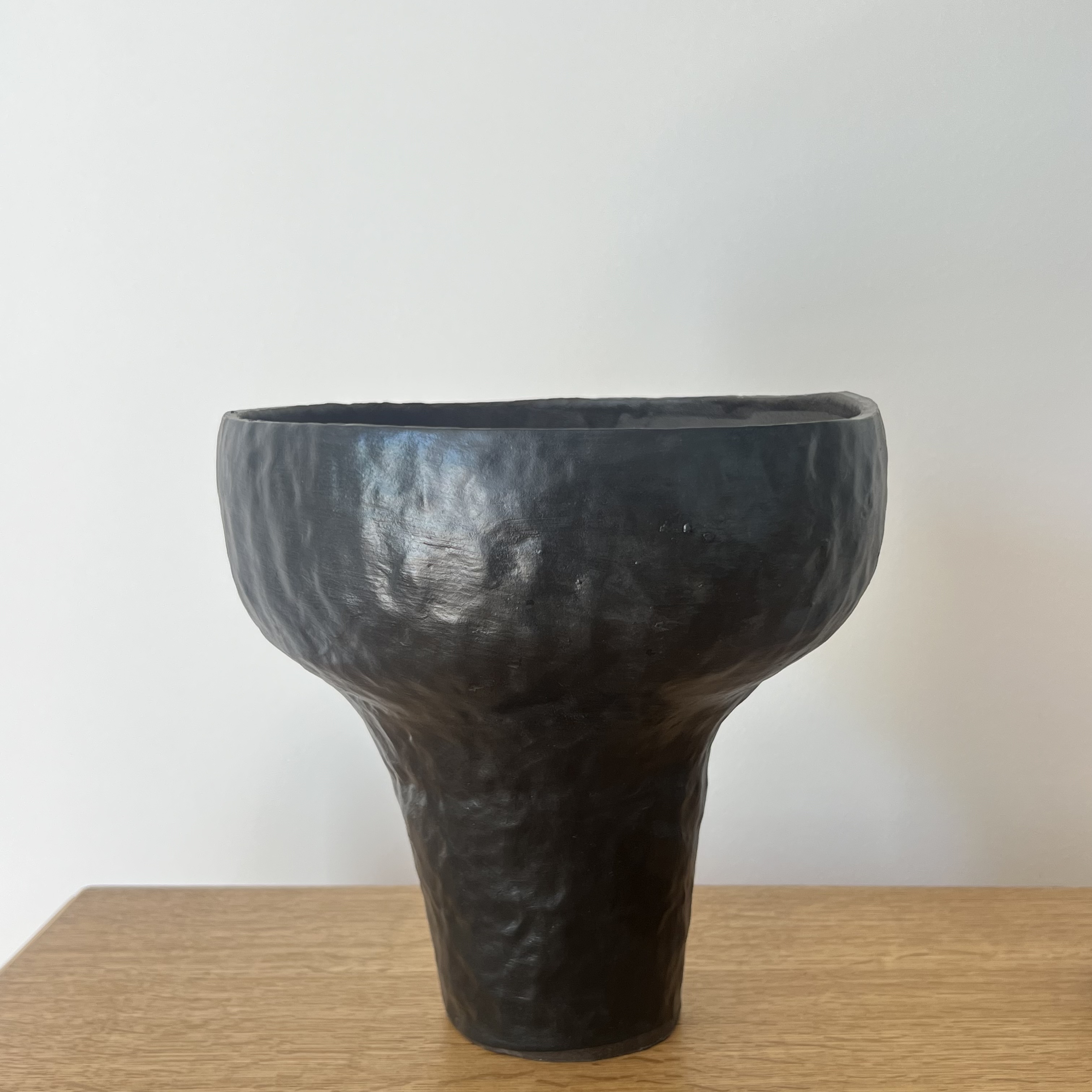 空山寂·贝母白花盆景德镇手工花盆花器绿植花瓶餐厅样板间摆件