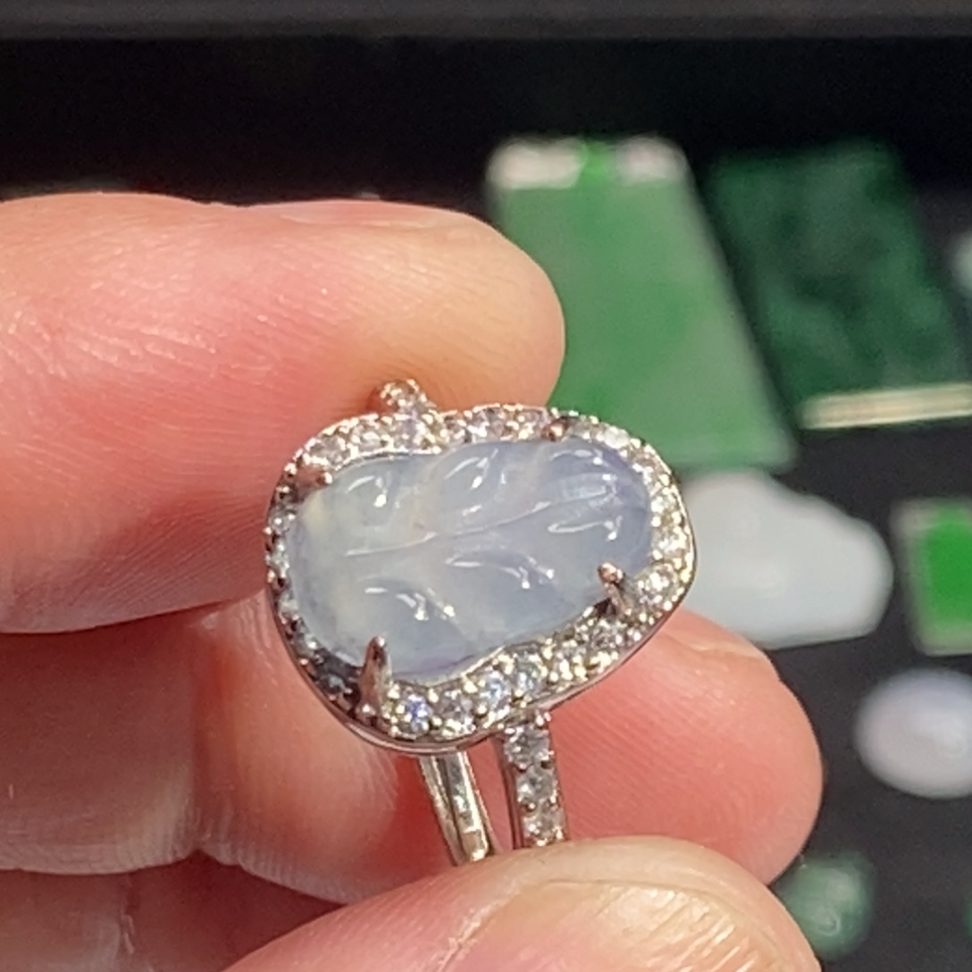 翡翠银S925镶嵌戒指