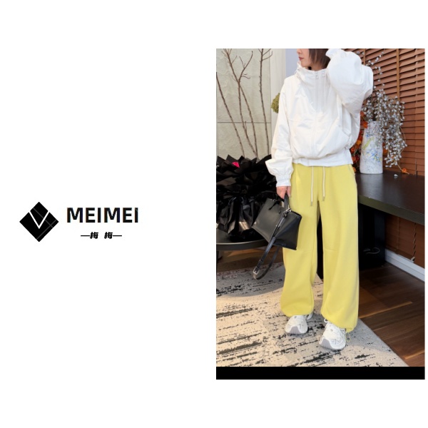 XMM.【纯欲风卫裤】时尚百搭直筒宽松显瘦运动高腰休闲垂感地669399