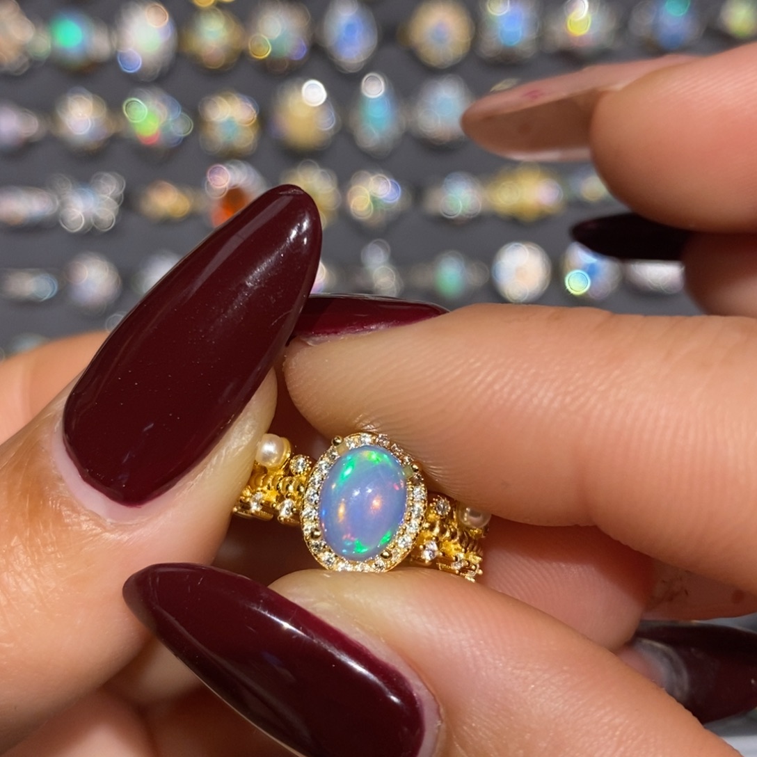 欧泊银S925镶嵌戒指