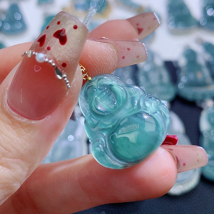 翡翠颈饰18K金镶嵌翡翠