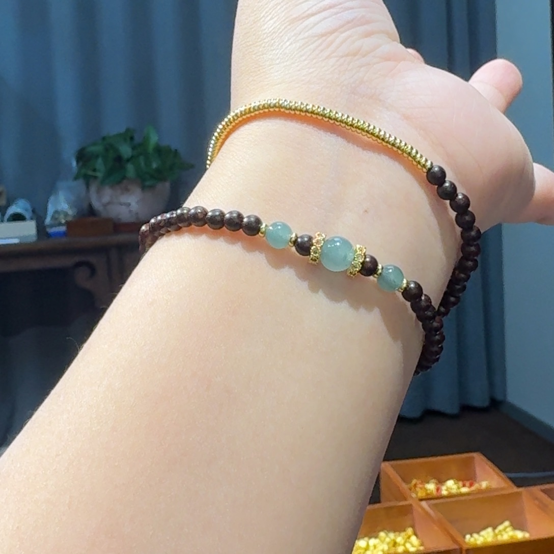 翡翠手链未镶嵌翡翠手链，长款