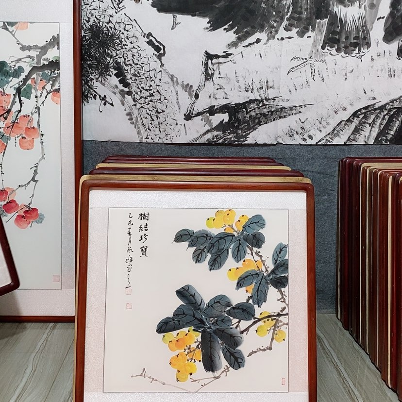 【闪购商品】国画书画作品带框65×65厘米