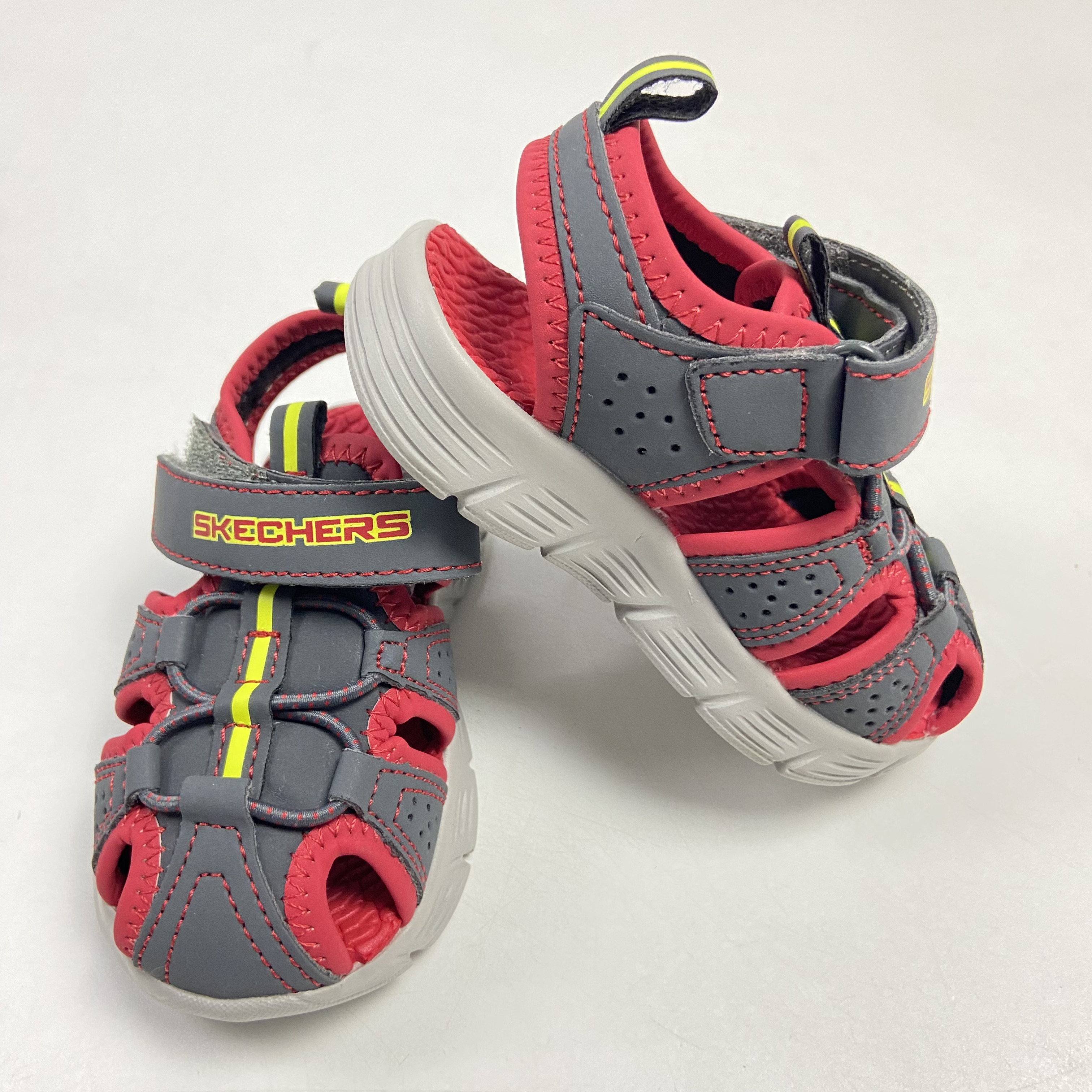 Skechers/斯凯奇男女小童舒适透气低帮防滑运动休闲凉鞋97810N-
