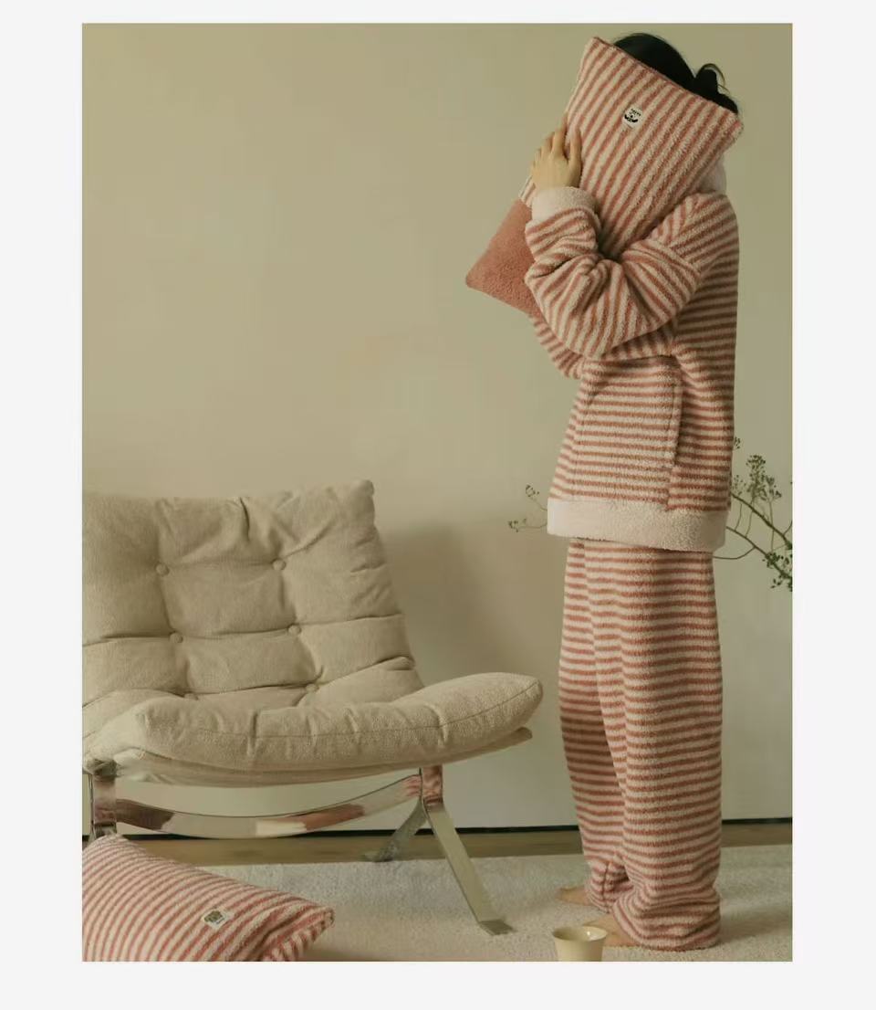 珊瑚绒家居服睡衣冬季加绒加厚舒适套装