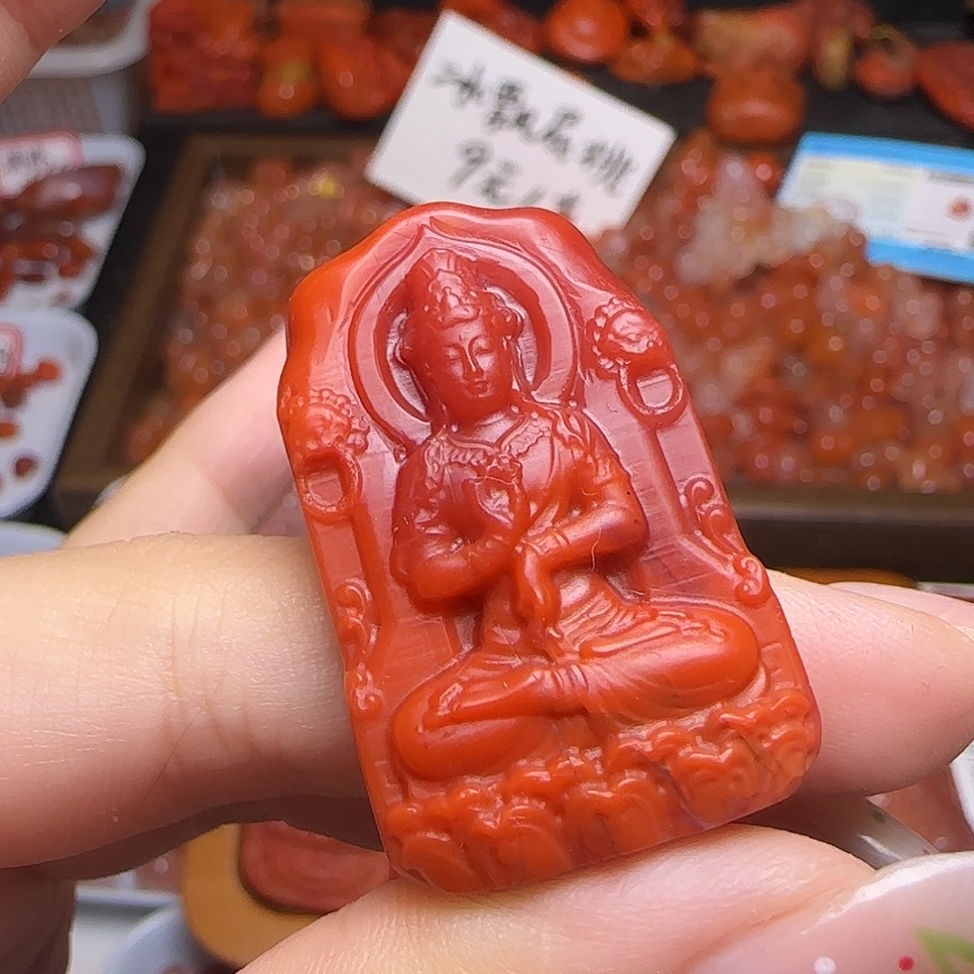 南红玛瑙未镶嵌颈饰