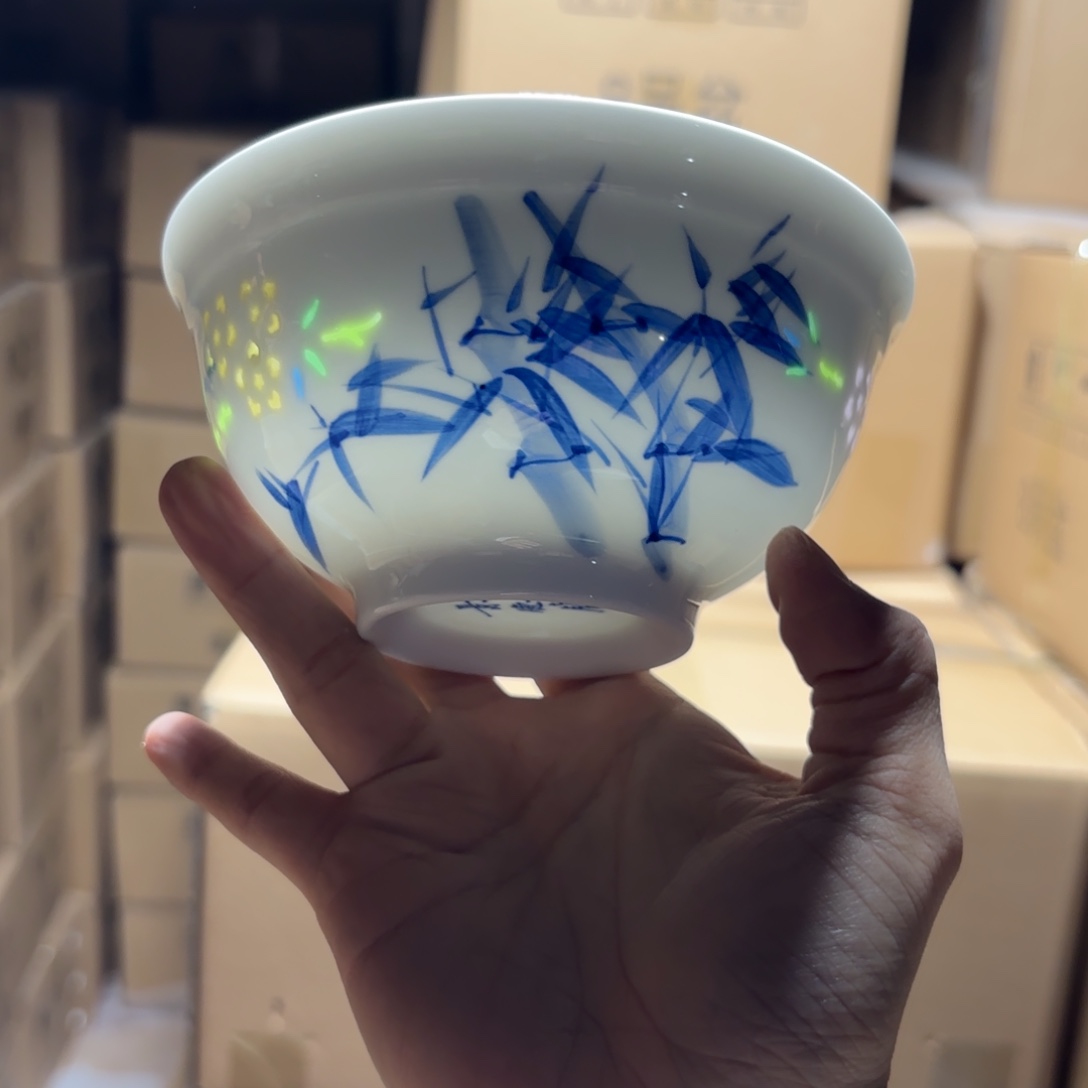 玉瓷景德镇陶瓷两只微瑕