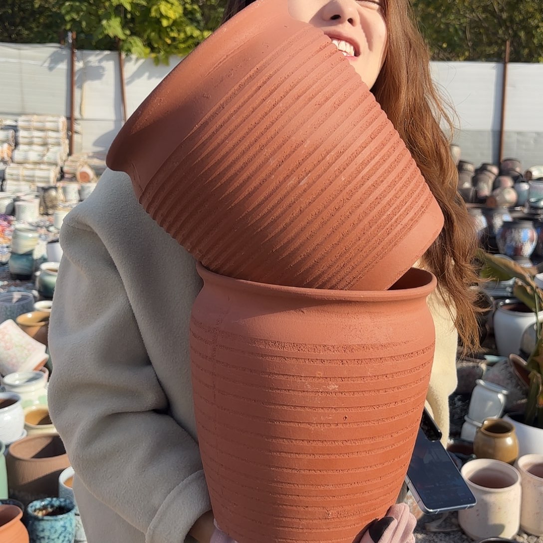 口径21高24/两个红陶