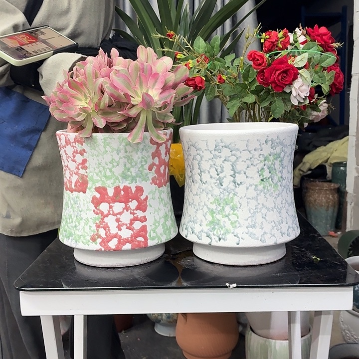 19×22 -粗陶花盆有孔-买买买